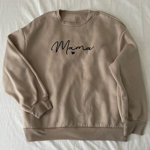 Beige 'Mama' Sweatshirt size large